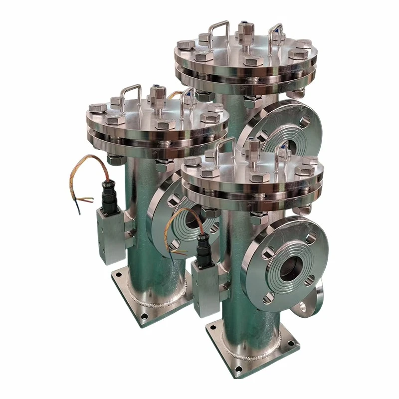 Flanged Basket Strainer, Vertical Stainless Steel Basket Filter Housing With Bolt‑on Cover